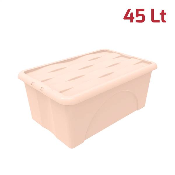 RECA BOX DUNE 45LT C/RUOTE ROSA ANTICO 60X40X25 CM