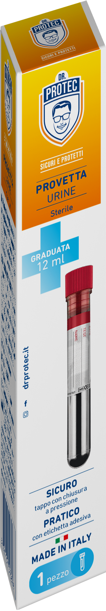 DR. PROTEC PROVETTA STERILE URINE 12ML.