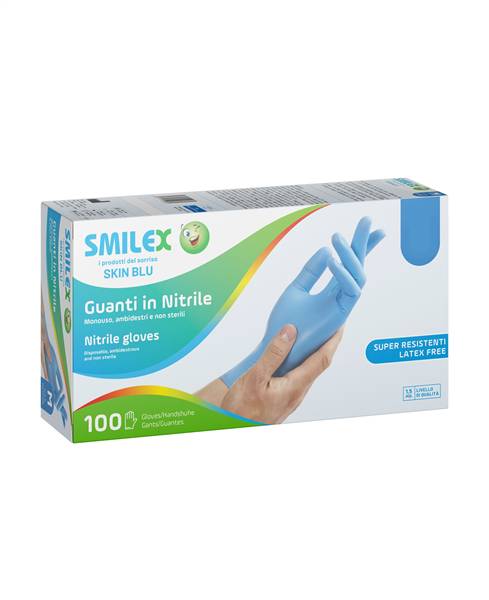 SMILEX GUANTI NITRILE BLU S S/P 100PZ