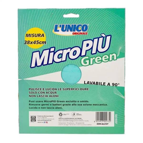 UNICO PANNO MICRO PIU GREEN 38X45 CM. 