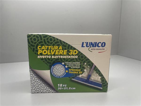 UNICO CATTURAPOLVERE 3D 18PZ 30X21,5CM 