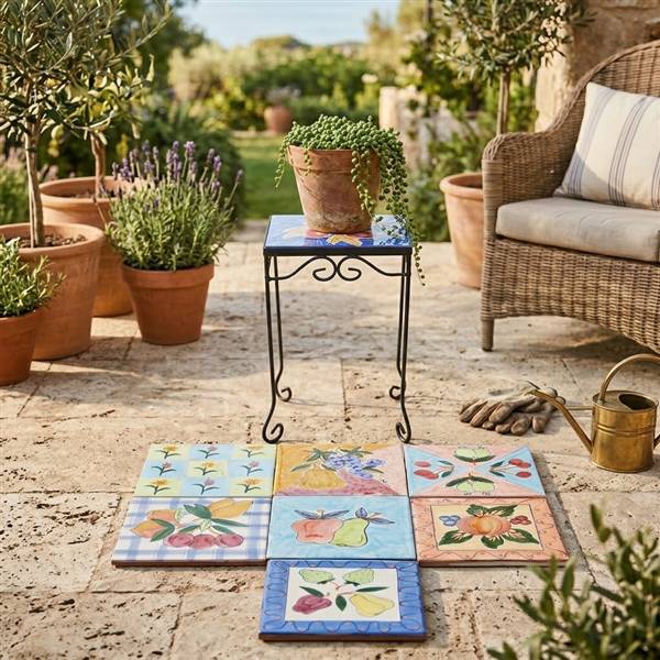 PARTENOPE TAVOLO PORTAPIANTE 21X21X38H C M.