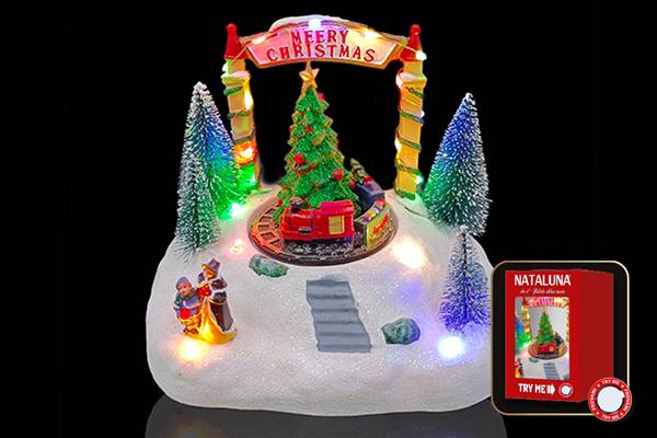 PARTENOPE VILLAGGIO 18,5X14X15CM LED MUSICA E MOVIMENTO