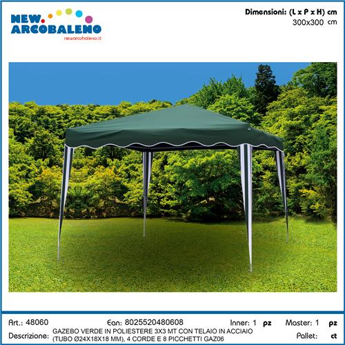 NEW GAZEBO VERDE 3X3MT
