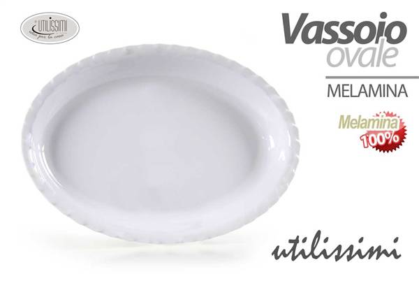GICOS VASSOIO OVALE BIANCO 48X34CM 