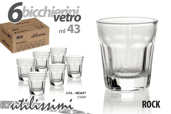 GICOS SET 6 BICCHIERINI 43ML CM.4,8X5,5 