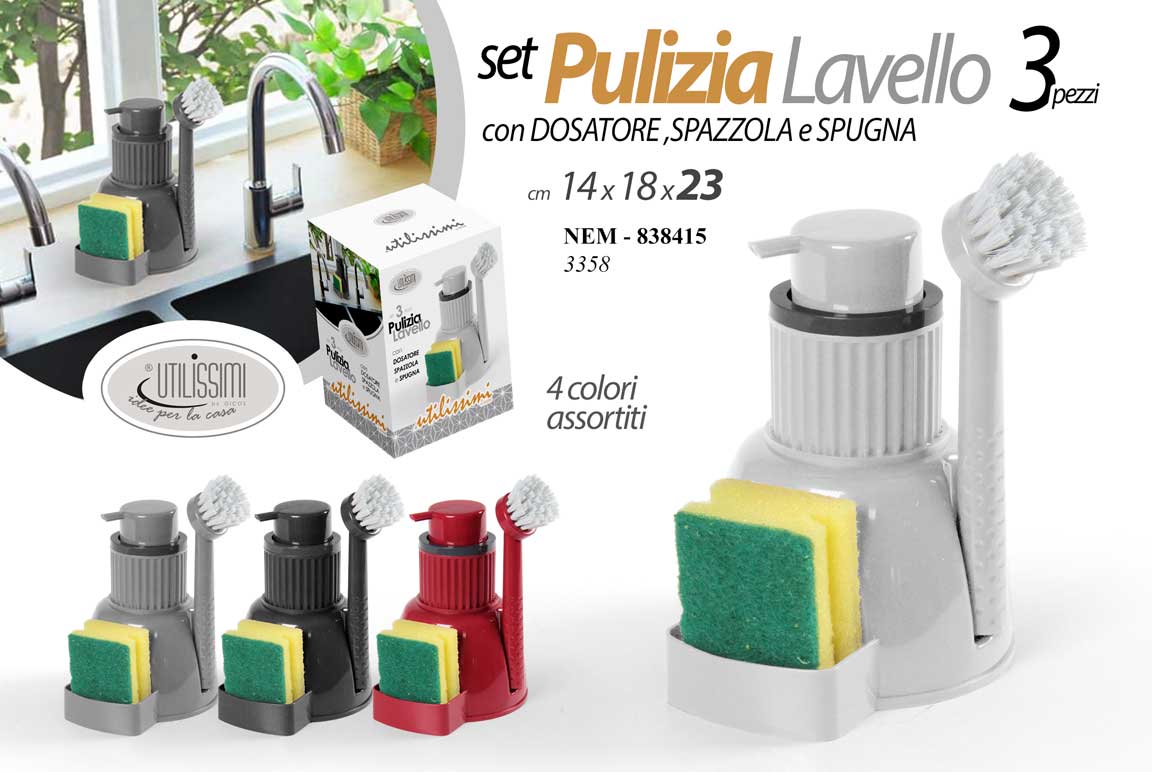 GICOS DOSATORE SAPONE + SPAZZOLA ASS