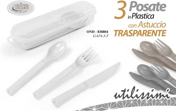 GICOS CONTENITORE 3 POSATE IN PLASTICA 