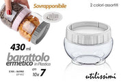 GICOS BARATTOLO PLASTICA 550ML 10X9CM 