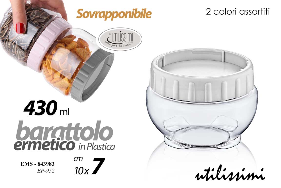 GICOS BARATTOLO PLASTICA 430ML 10X7CM
