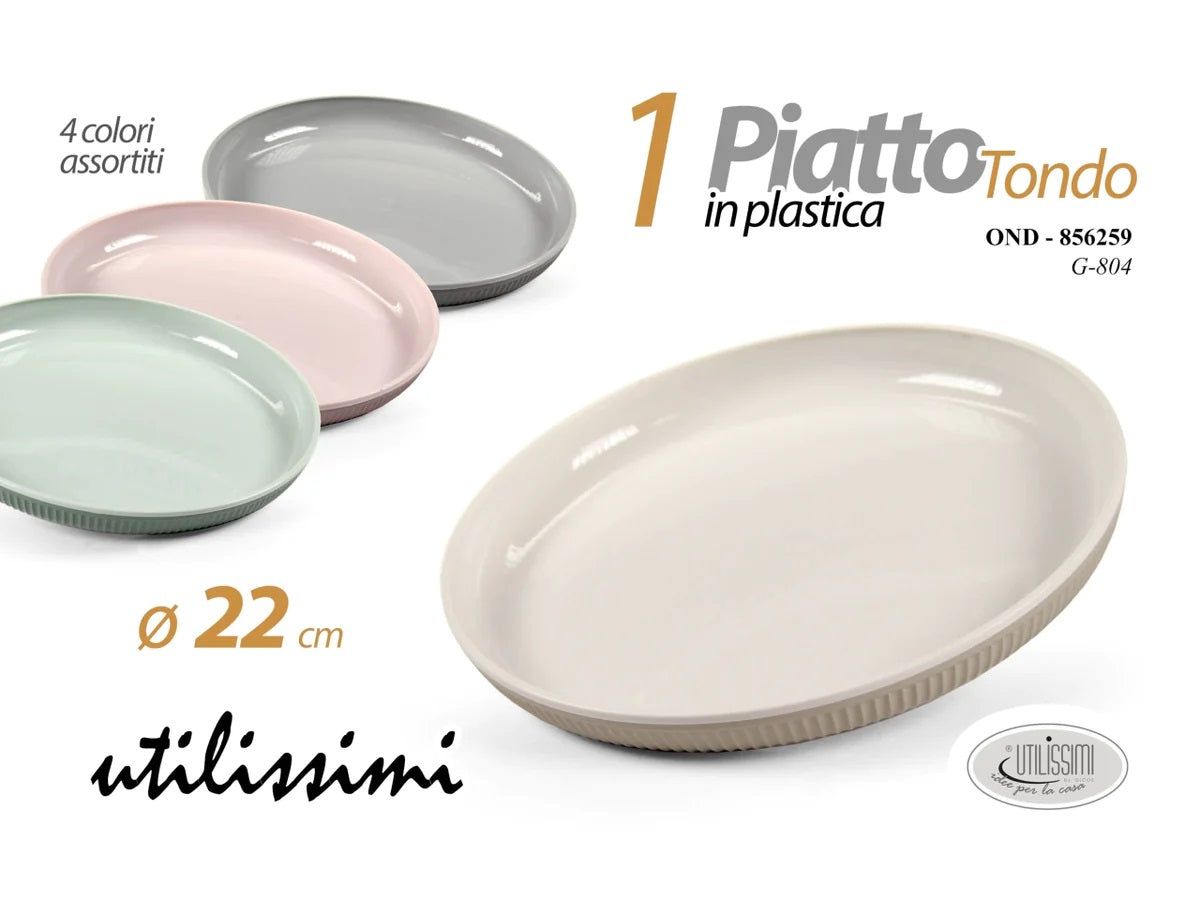 GICOS PIATTO TONDO PLASTICA 22CM ASS.
