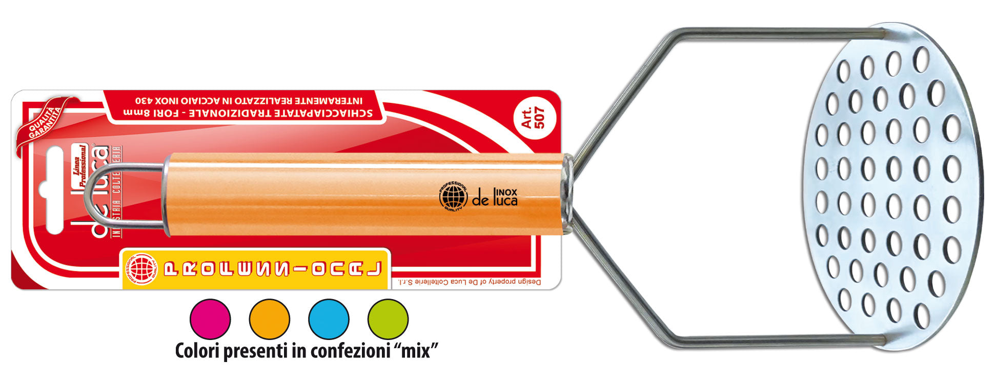 DE LUCA SCHIACCIAPATATE INOX TRADIZ