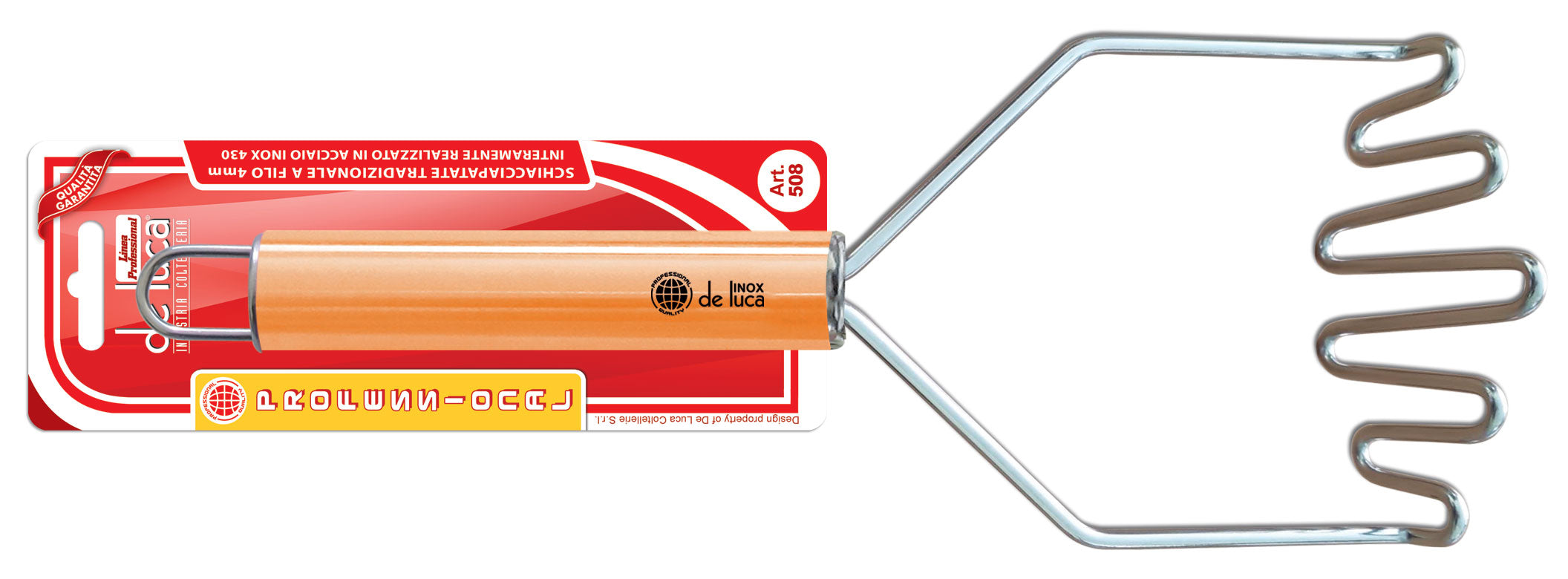 DE LUCA SCHIACCIAPATATE INOX FILO TRADIZ ARET.508