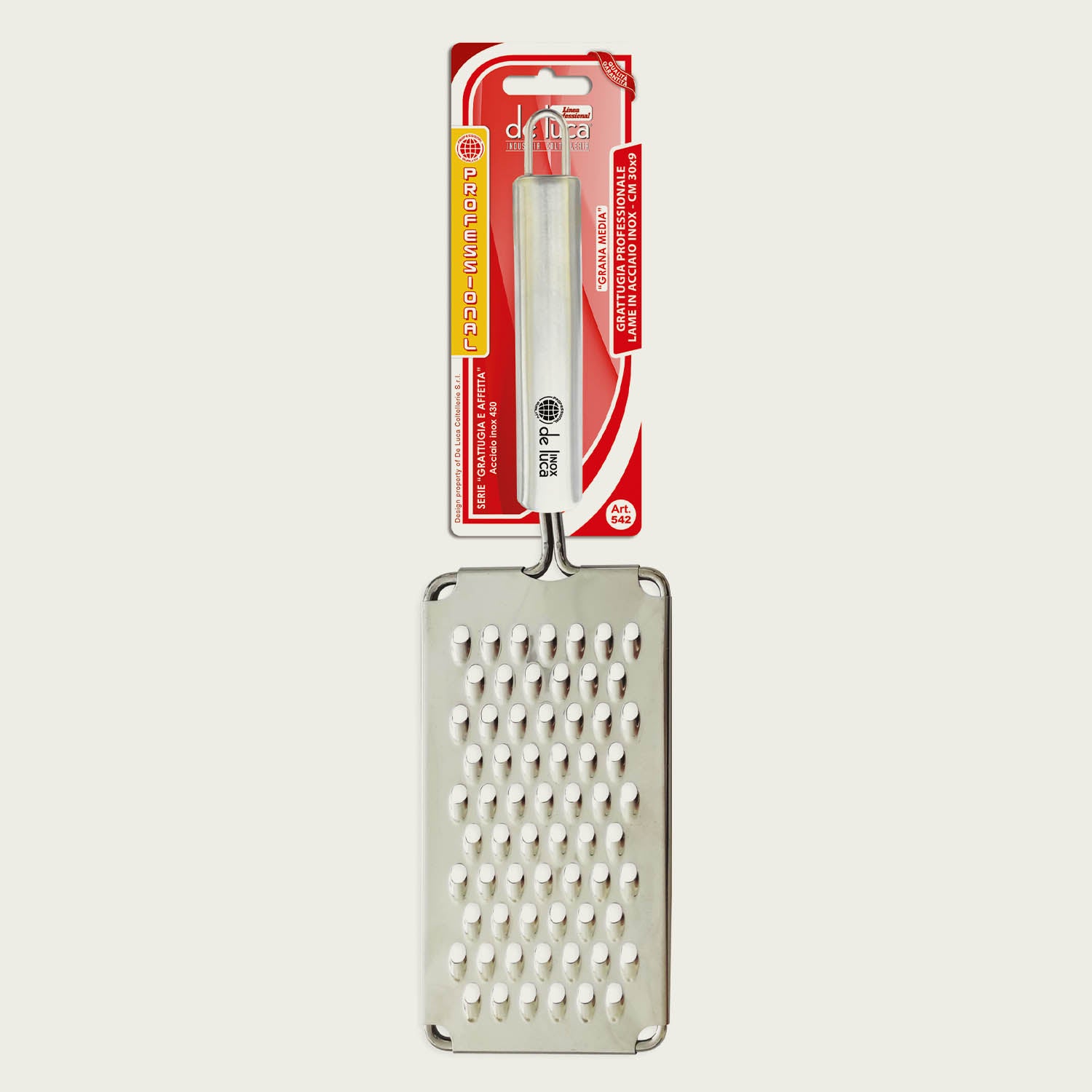 DE LUCA GRATTUGIA GRANA MEDIA ACC.INOX