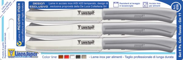 DE LUCA COLT. TAVOLA 6PZ COL. ASS.