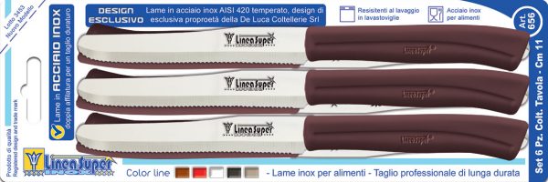 DE LUCA COLT. TAVOLA 6PZ COL. ASS.