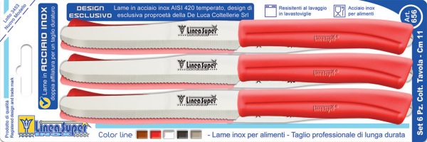 DE LUCA COLT. TAVOLA 6PZ COL. ASS.