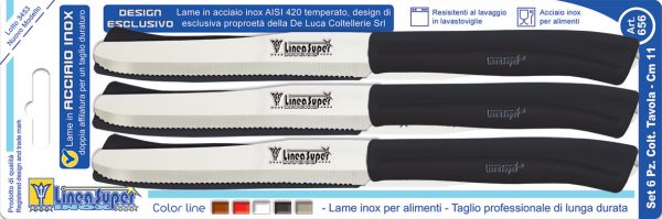 DE LUCA COLT. TAVOLA 6PZ COL. ASS.