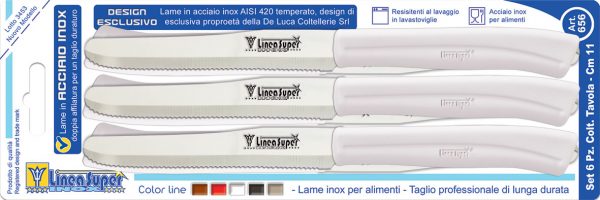 DE LUCA COLT. TAVOLA 6PZ COL. ASS.