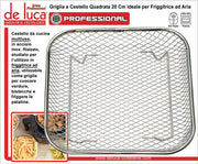 DE LUCA GRIGLIA A CESTELLO QUADRATA CM20 INOX 775-20