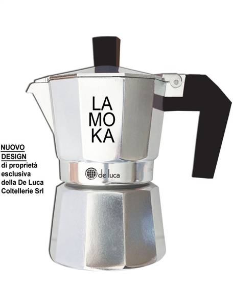DE LUCA CAFFETTIERA ALLUMINIO 2TZ NERO M.CO NERO