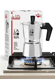 DE LUCA CAFFETTIERA ALLUMINIO 3TZ NERO ART.970-3