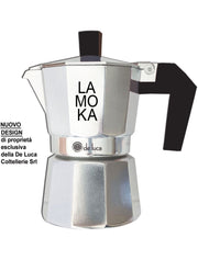 DE LUCA CAFFETTIERA ALLUMINIO 1/2TZ NERO M.CO NERO