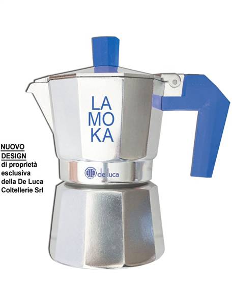 DE LUCA CAFFETTIERA ALLUMINIO 1/2TZ BLU M.CO BLU
