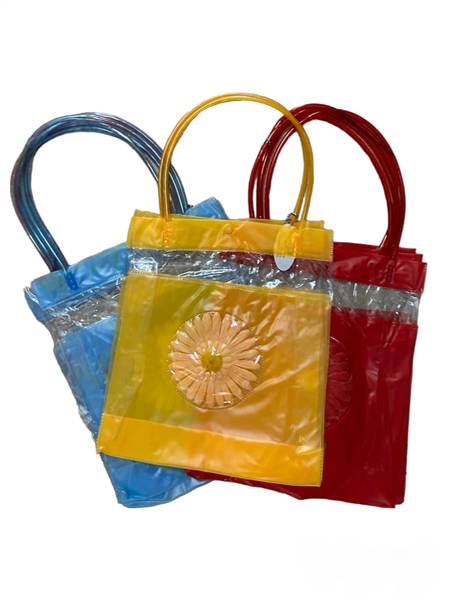DUE ESSE BORSA TRASPARENTE CON FIORE COL 