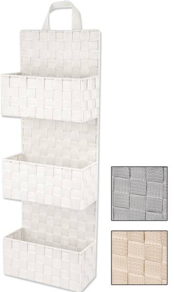 VEA P/OGGETTI PARETE 3 CESTINI 25X12X72 SAV 38632 3ASS.