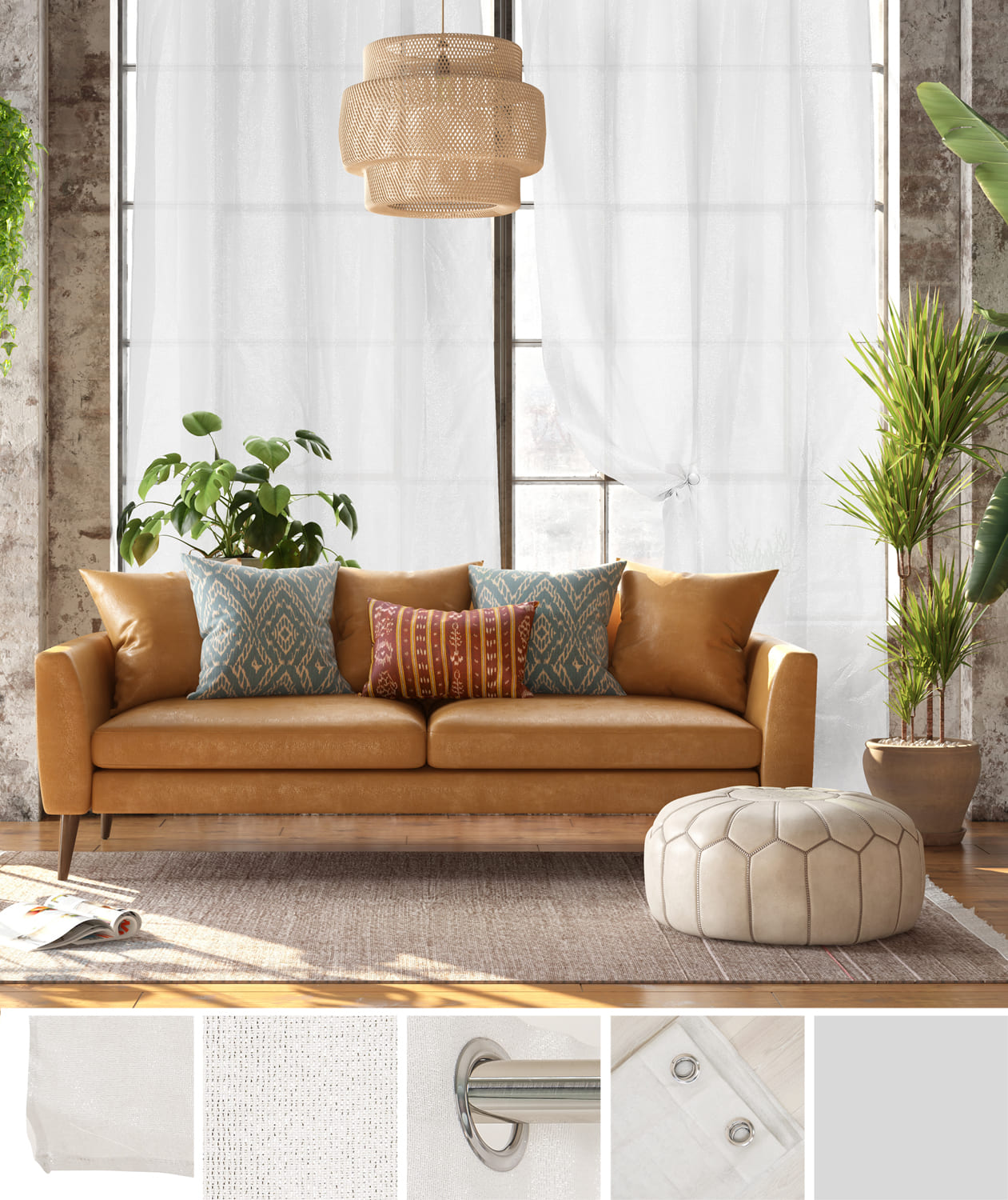 VEA TENDA SHINY WHI+SILVER 140X280 55190 1 PANNELLO