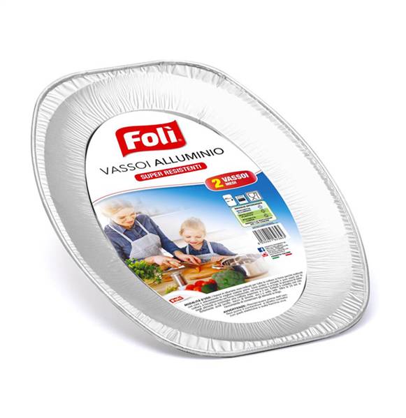 FOLI' PACK VASSOIO ALLUMINIO MEDIO 2PZ 