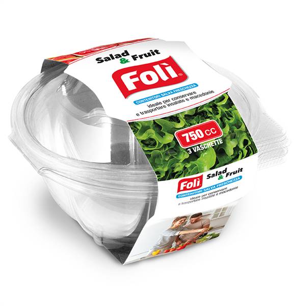 FOLI PACK CONT SALVAFRESCHEZZA 750CC 3P SALAD E FRUIT