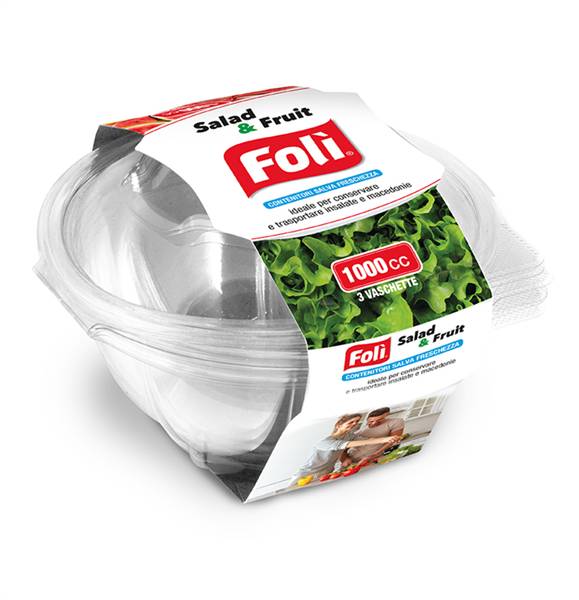 FOLI PACK CONT SALVAFRESCHEZZA 1000CC 3 3PZ SALAD E FRUIT