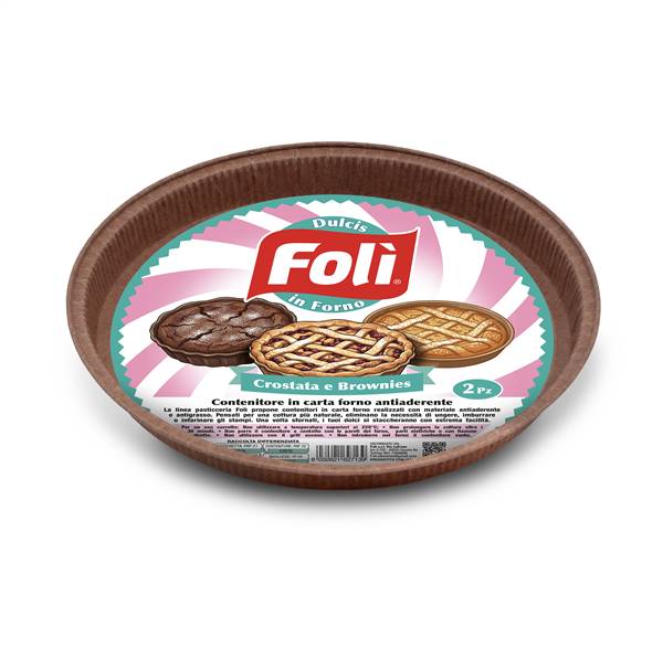 FOLI' CONTENITORE CARTA FORNO 2PZ CROSTATA E BROWNIES