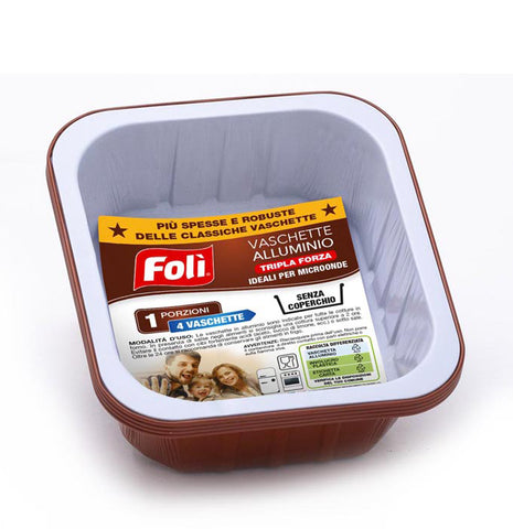 FOLI CONT ALLUMINIO TERRACOTTE 1PORZ 4PZ