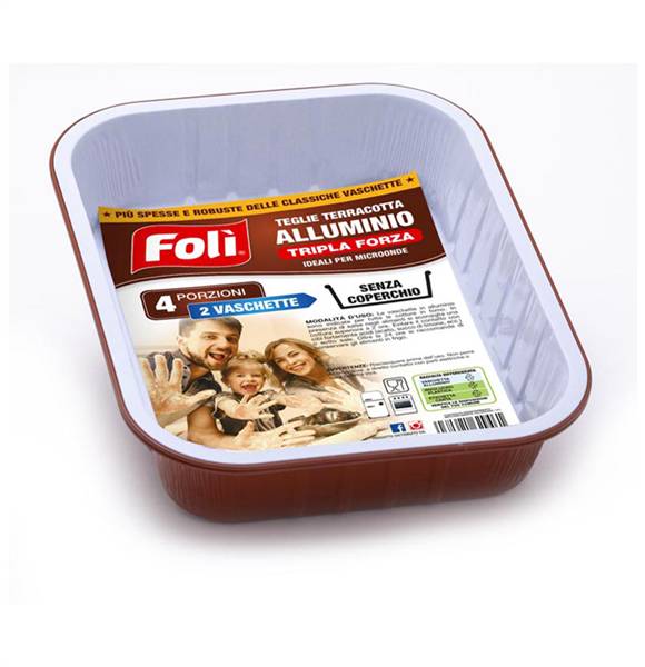 FOLI CONT ALLUMINIO TERRACOTTE 4POR 2PZ 
