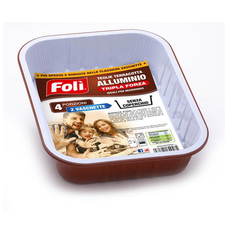FOLI CONT ALLUMINIO TERRACOTTE 4PORZ 2PZ