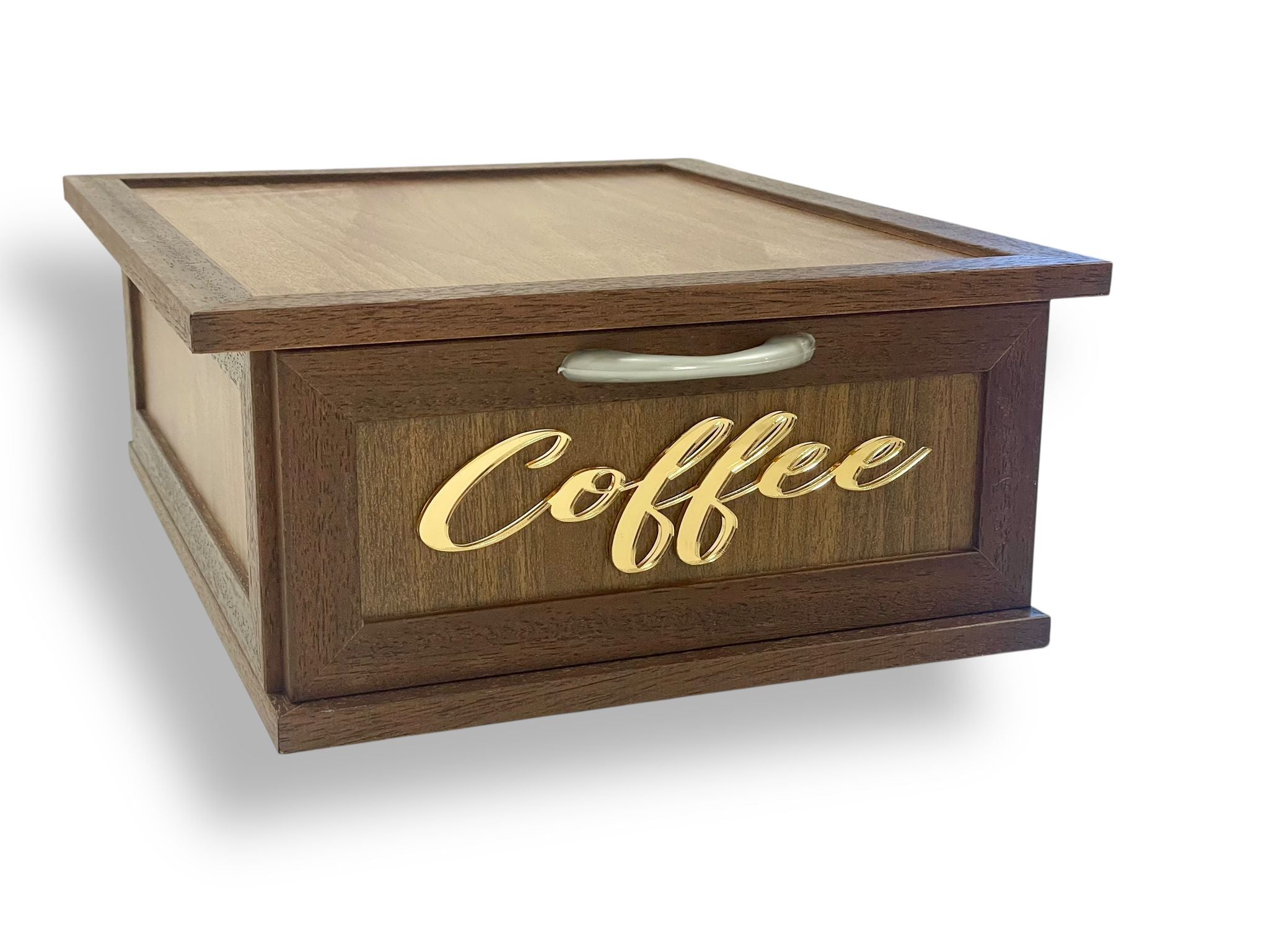 CREAZIONI PORTACIALDE LUX CAFFE' NOCE CON SCRITTA IN PLEXIGLASS