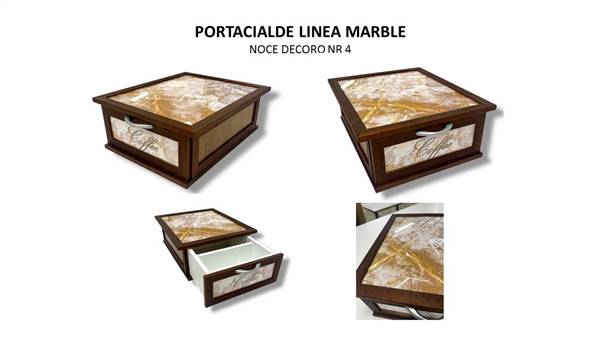 CREAZIONI PORTACIALDE MARMO CAFFE NOCE 