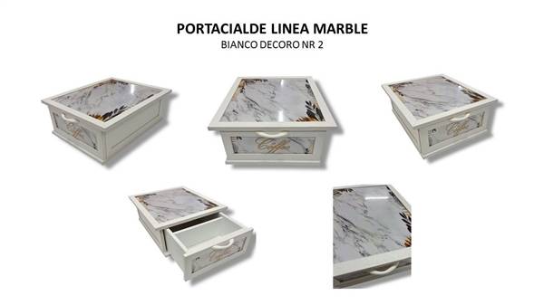CREAZIONI PORTACIALDE MARMO CAFFE BIANC 