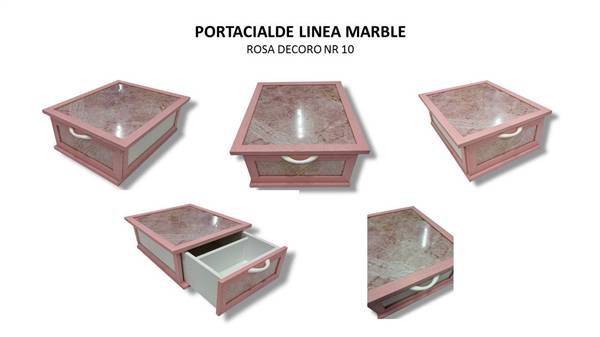 CREAZIONI PORTACIALDE MARMO CAFFE ROSA 