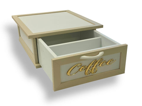 CREAZIONI PORTACIALDE LUX CAFFE' PANNA CON SCRITTA IN PLEXIGLASS