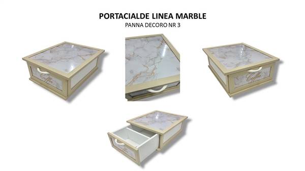 CREAZIONI PORTACIALDE MARMO CAFFE PANNA 