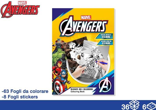 EOL ALBUM DA COLORARE 71FG+STICK AVENGER 