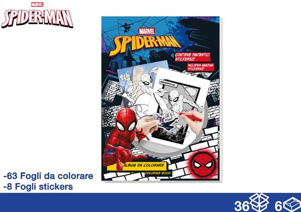 EOL ALBUM DA COLORARE 71FG+STICK SPIDERM 