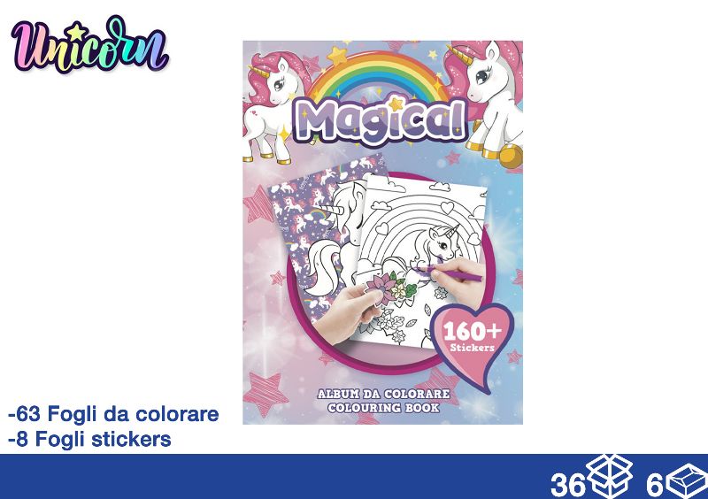EOL ALBUM DA COLORARE 71FG+STICK UNICORN