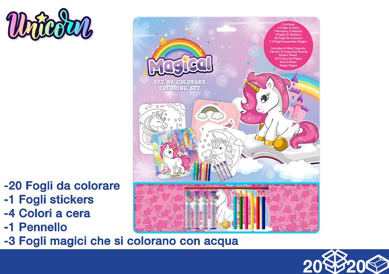 EOL ALBUM DA COLORARE CON COLORI UNICORN