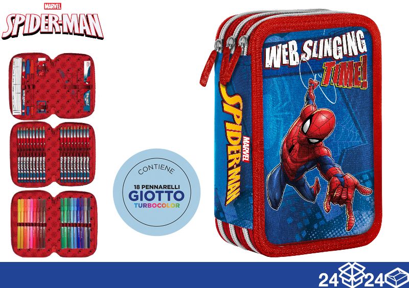 GIOTTO ASTUCCIO 3ZIP SPIDERMAN - Infinity Home Store