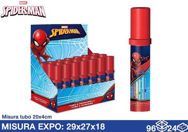 EOL PENNARELLI IN TUBO 6PZ SPIDERMAN 